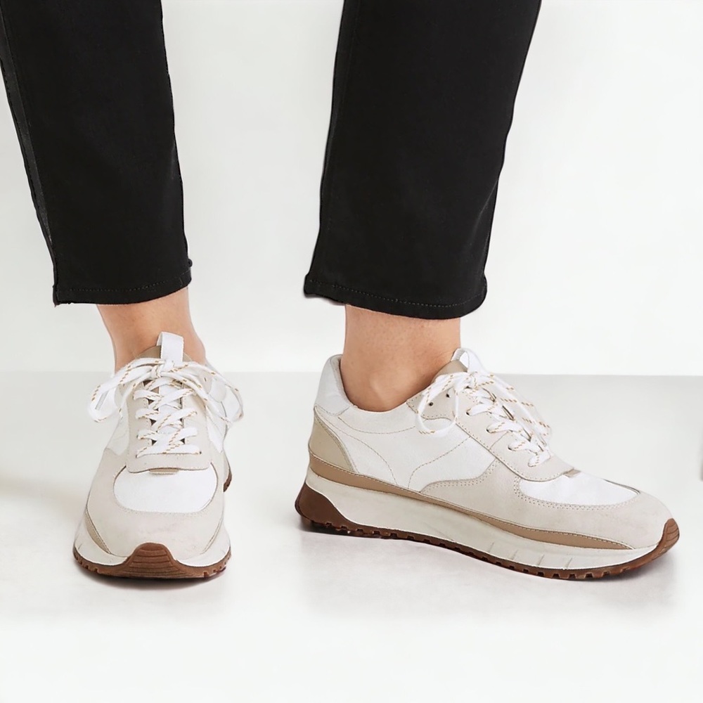 Madewell Kickoff Trainer Sneakers in Neutral Colorblock Leather Women’s 9